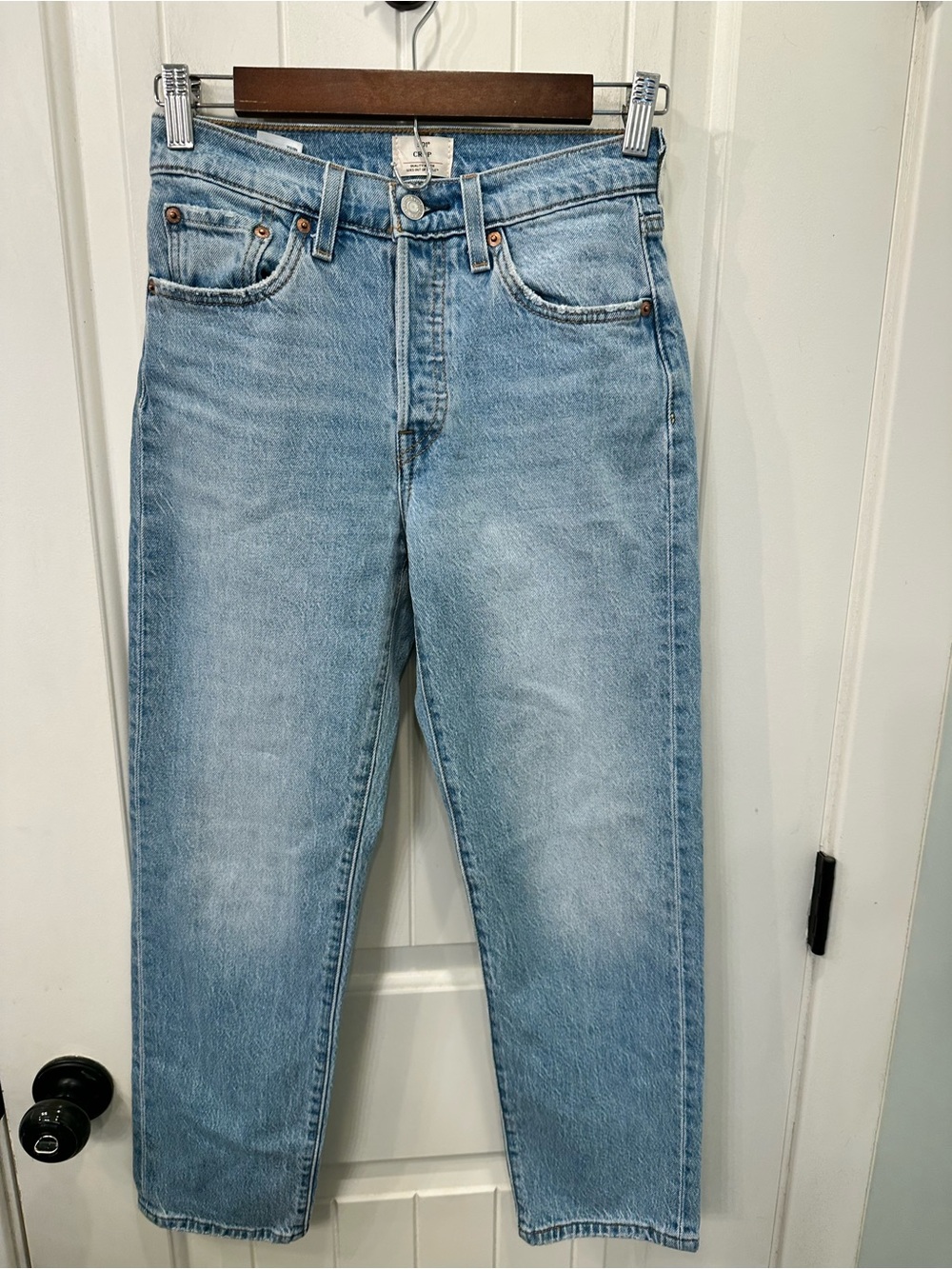 ✨ Levi's 501® Crop High-Rise Straight Leg Jeans - Size 24 ✨ - Picture 1 of 4